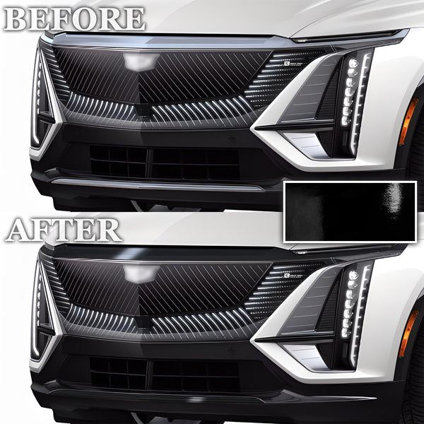 Vinyl Chrome Delete Grille Side Window Rear Blackout Decal Stickers Overlay Film Fits Cadillac Lyriq 2023+