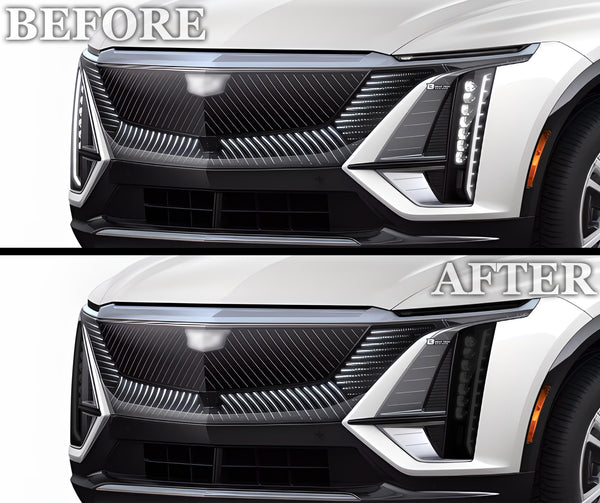 Full Headlight Taillight Precut Smoked PPF Tint Kit Film Overlay Fits Cadillac Lyriq 2023 2024