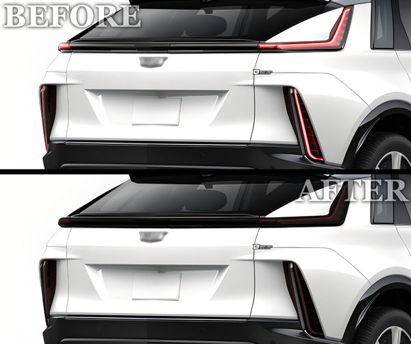 Full Headlight Taillight Precut Smoked PPF Tint Kit Film Overlay Fits Cadillac Lyriq 2023 2024