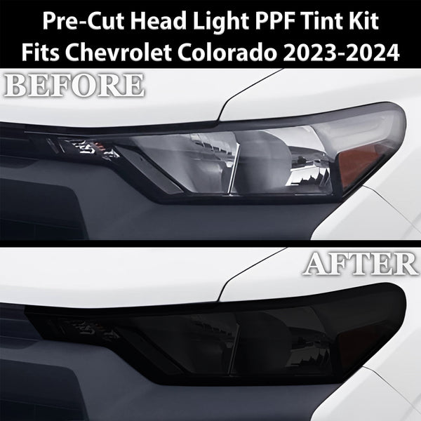 Full Headlight Taillight Precut Smoked PPF Tint Kit Film Overlay Fits Chevrolet Colorado 2023-2024