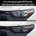 Full Headlight Taillight Precut Smoked PPF Tint Kit Film Overlay Fits Chevrolet Colorado 2023-2024