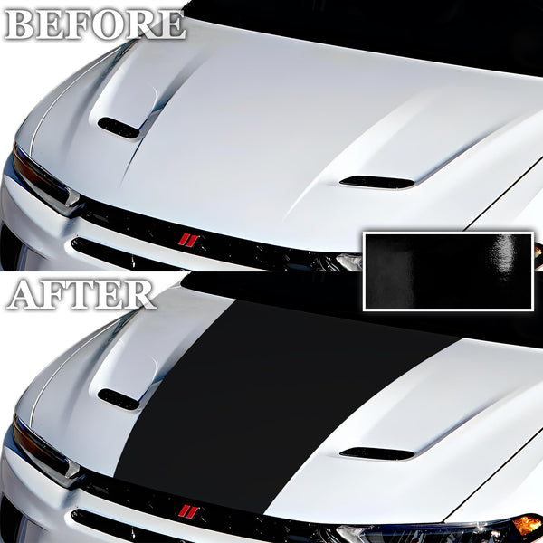 Vinyl Middle Hood Side Blackout Decal Stickers Overlay Film Fits Dodge Hornet 2023-2025