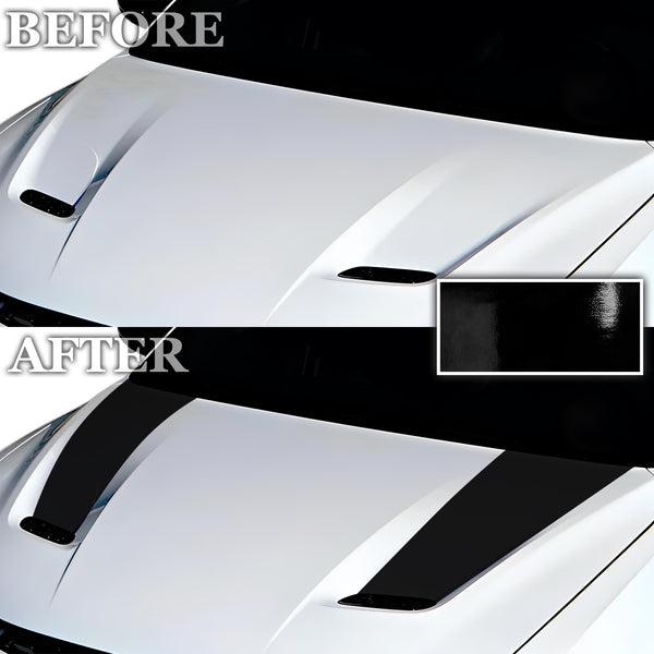 Vinyl Middle Hood Side Blackout Decal Stickers Overlay Film Fits Dodge Hornet 2023-2025