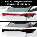 Full Headlight Taillight Precut Smoked PPF Tint Kit Film Overlay Fits Lexus RX 2023-2024