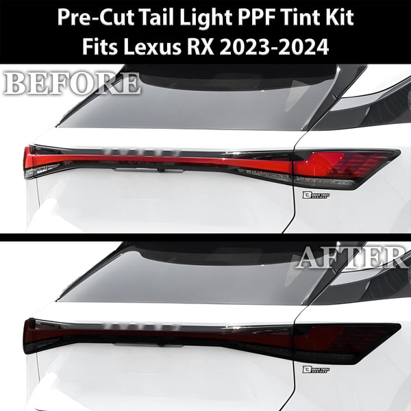 Full Headlight Taillight Precut Smoked PPF Tint Kit Film Overlay Fits Lexus RX 2023-2024