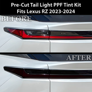 Full Headlight Taillight Precut Smoked PPF Tint Kit Film Overlay Fits Lexus RZ 2023-2024