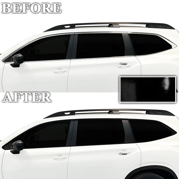 Vinyl Chrome Delete Grille Rear Bumper Wheel Blackout Decal Stickers Overlay Film Fits Subaru Ascent 2023-2024