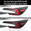 Full Headlight Taillight Precut Smoked PPF Tint Kit Film Overlay Fits Tesla Model 3 2024+