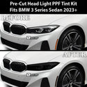 Full Headlight Taillight Precut Smoked PPF Tint Kit Film Overlay Fits BMW 3 Series