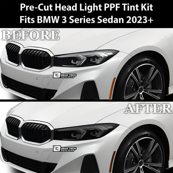 Full Headlight Taillight Precut Smoked PPF Tint Kit Film Overlay Fits BMW 3 Series