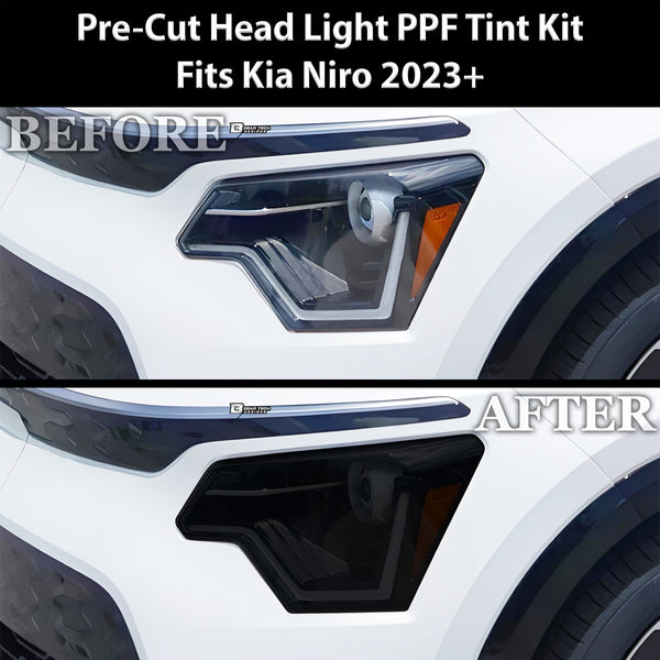 Full Headlight Taillight Precut Smoked PPF Tint Kit Film Overlay Fits Kia Niro 2023+