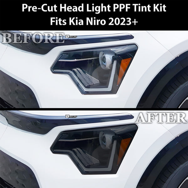 Full Headlight Taillight Precut Smoked PPF Tint Kit Film Overlay Fits Kia Niro 2023+