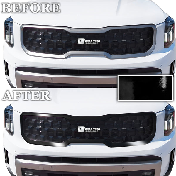 Window Vinyl Chrome Delete Trim Blackout Decal Stickers Overlay Film Fits Kia Telluride 2020 - 2024