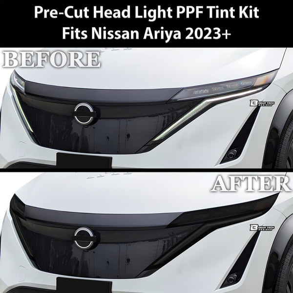 Full Headlight Taillight Precut Smoked PPF Tint Kit Film Overlay Fits Nissan Ariya 2023