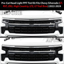 Full Headlight Taillight Precut Smoked PPF Tint Kit Film Overlay Fits Chevy Silverado 2019 2020 2021 2022 2023