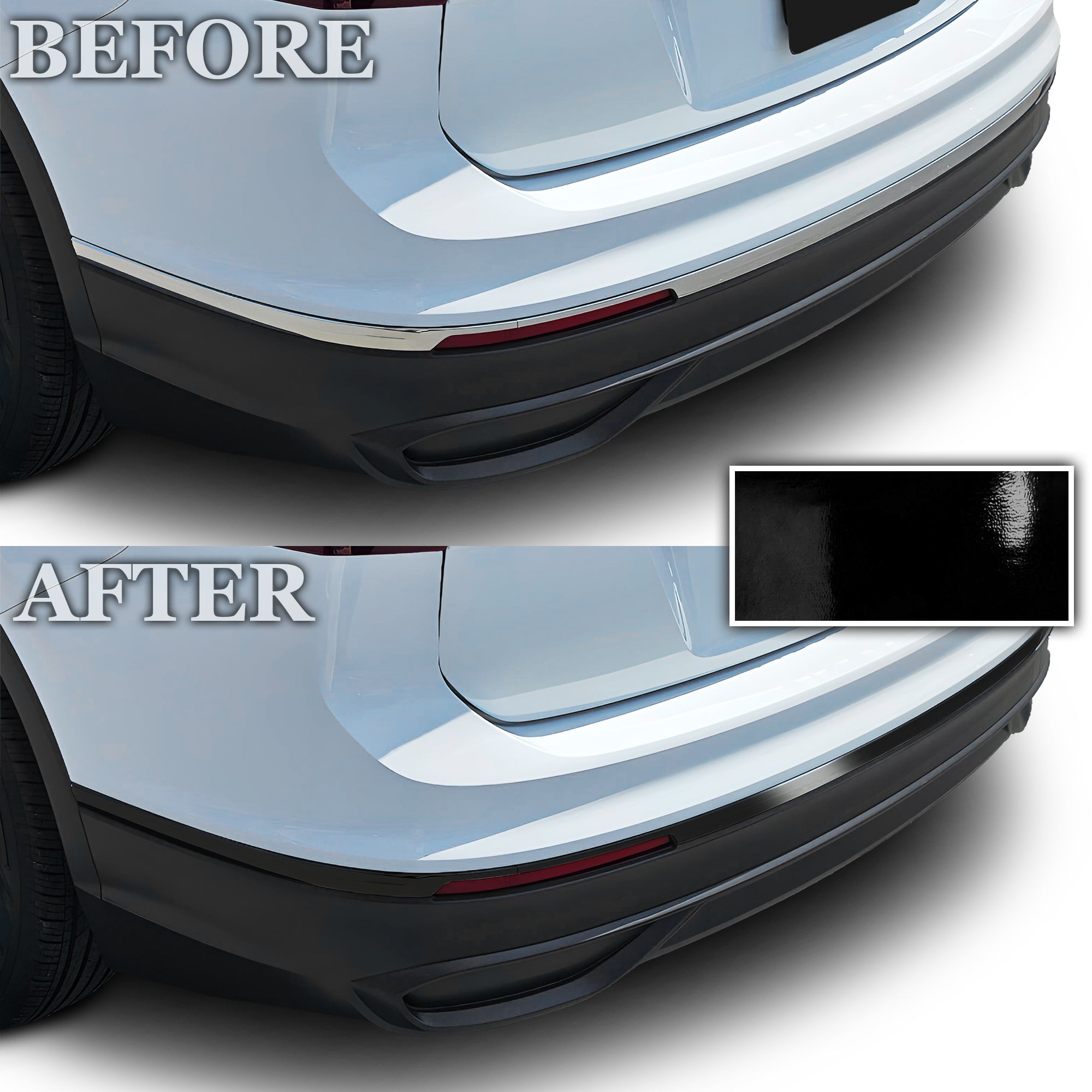 Vinyl Chrome Delete Grille Window Wheel Blackout Decal Stickers Overlay Film Fits Volkswagen Tiguan - Bogar Tech Designs