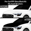 Fits Audi Q8 2023+ Precut Premium Gloss Black Carbon Fiber Hood Paint Protection Film PPF Decal Film Kit Cover