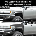 Fits GMC Hummer EV 2022+ Precut Premium Gloss Black Carbon Fiber Fender Paint Protection Film PPF Decal Film Kit Cover