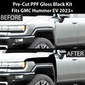 Fits GMC Hummer EV 2022+ Precut Premium Gloss Black Carbon Fiber Fender Paint Protection Film PPF Decal Film Kit Cover