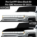 Fits GMC Hummer EV 2022+ Precut Premium Gloss Black Carbon Fiber Hood Paint Protection Film PPF Decal Film Kit Cover