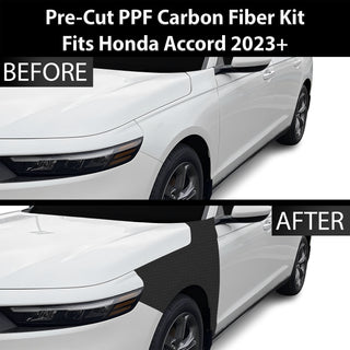 Fits Honda Accord 2023+ Precut Premium Gloss Black Carbon Fiber Fender Paint Protection Film PPF Decal Film Kit