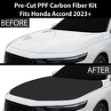 Fits Honda Accord 2023+ Precut Premium Gloss Black Carbon Fiber Hood Paint Protection Film PPF Decal Film Kit Cover