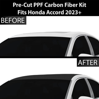 Fits Honda Accord 2023+ Precut Premium Gloss Black Carbon Fiber Roof Paint Protection Film PPF Decal Film Kit Cover