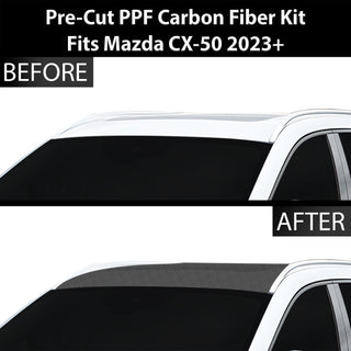 Fits Mazda CX-50 2023+ Precut Premium Gloss Black Carbon Fiber Roof Paint Protection Film PPF Decal Film Kit Cover