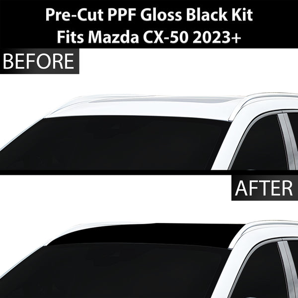 Fits Mazda CX-50 2023+ Precut Premium Gloss Black Carbon Fiber Roof Paint Protection Film PPF Decal Film Kit Cover