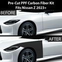 Fits Nissan Z 2023+ Precut Premium Gloss Black Carbon Fiber Fender Paint Protection Film PPF Decal Film Kit Cover