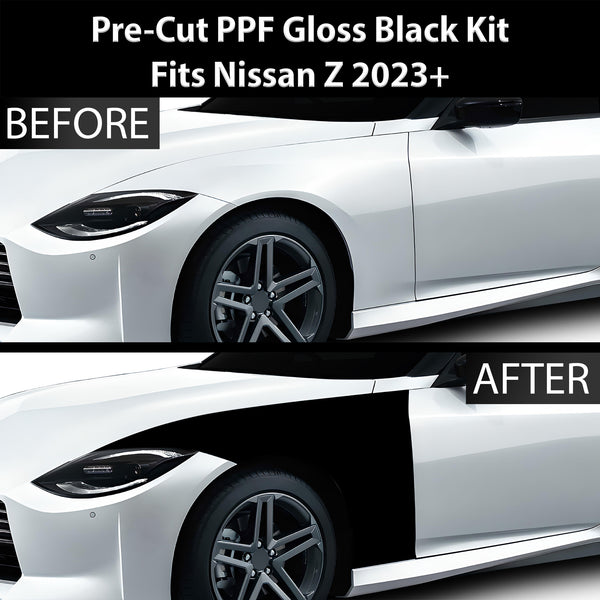 Fits Nissan Z 2023+ Precut Premium Gloss Black Carbon Fiber Fender Paint Protection Film PPF Decal Film Kit