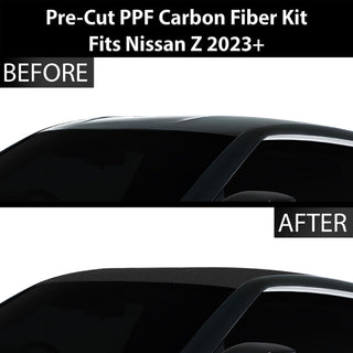 Fits Nissan Z 2023+ Precut Premium Gloss Black Carbon Fiber Roof Paint Protection Film PPF Decal Film Kit Cover