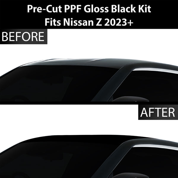 Fits Nissan Z 2023+ Precut Premium Gloss Black Carbon Fiber Roof Paint Protection Film PPF Decal Film Kit Cover