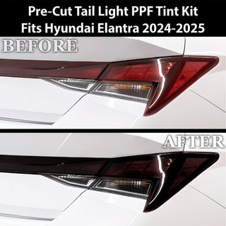 Full Headlight Taillight Precut Smoked PPF Tint Kit Film Overlay Fits Hyundai Elantra 2024-2025