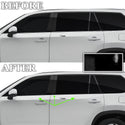 Vinyl Chrome Delete Grille Side Window Blackout Decal Stickers Overlay Film Fits Toyota Grand Highlander 2024 2025