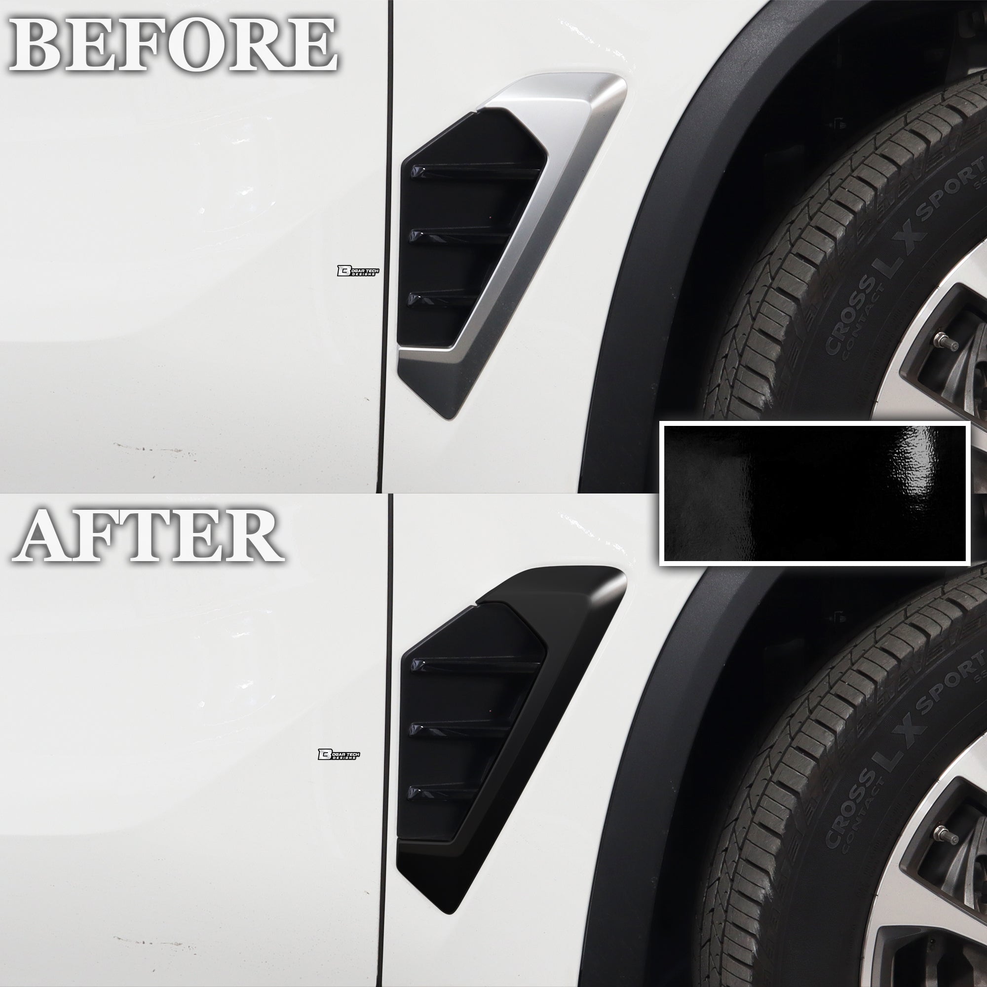 Vinyl Chrome Delete Grille Side Window Blackout Decal Stickers Overlay Film Fits BMW X5 2019 - 2025 - Bogar Tech Designs