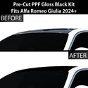 Fits Alfa Romeo Giulia 2016+ Precut Premium Gloss Black Carbon Fiber Roof Paint Protection Film PPF Decal Film Kit Cover