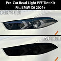 Full Headlight Taillight Precut Smoked PPF Tint Kit Film Overlay Fits BMW X6