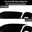 Fits Ford Mustang 2024+ Precut Premium Gloss Black Carbon Fiber Roof Paint Protection Film PPF Decal Film Kit Cover