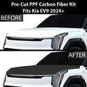 Fits KIA EV9 2024+ Precut Premium Gloss Black Carbon Fiber Hood Paint Protection Film PPF Decal Film Kit Cover