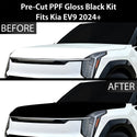 Fits KIA EV9 2024+ Precut Premium Gloss Black Carbon Fiber Hood Paint Protection Film PPF Decal Film Kit