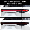 Full Headlight Taillight Precut Smoked PPF Tint Kit Film Overlay Fits Lexus TX 2024+