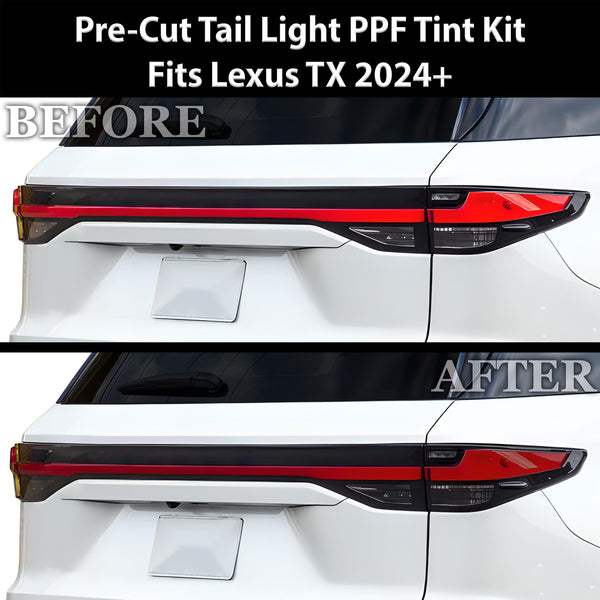 Full Headlight Taillight Precut Smoked PPF Tint Kit Film Overlay Fits Lexus TX 2024+