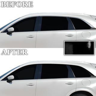 Vinyl Chrome Delete Side Window Trim Front Grille Blackout Decal Stickers Overlay Film Fits Mazda CX-90 2024-2025