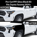 Fits Toyota Tacoma 2024+ Precut Premium Gloss Black Carbon Fiber Fender Paint Protection Film PPF Decal Film Kit Cover