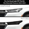 Full Headlight Taillight Precut Smoked PPF Tint Kit Film Overlay Fits Chevrolet Traverse 2022-2023