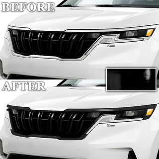 Vinyl Chrome Delete Grille Side Window Rear Blackout Decal Stickers Overlay Film Fits Kia Carnival 2022-2024