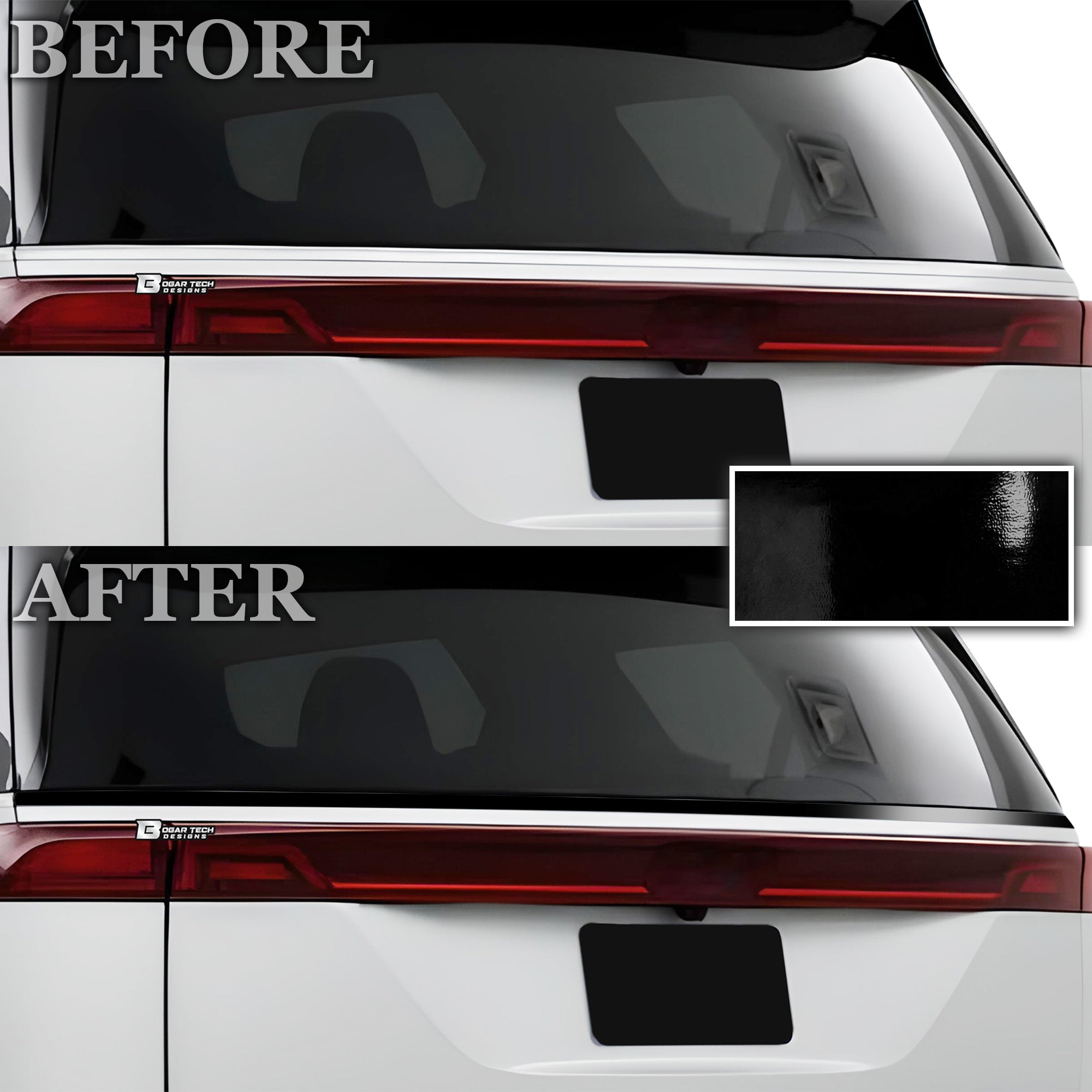 Vinyl Chrome Delete Grille Side Window Rear Blackout Decal Stickers Overlay Film Fits Kia Carnival 2022 - 2025 - Bogar Tech Designs