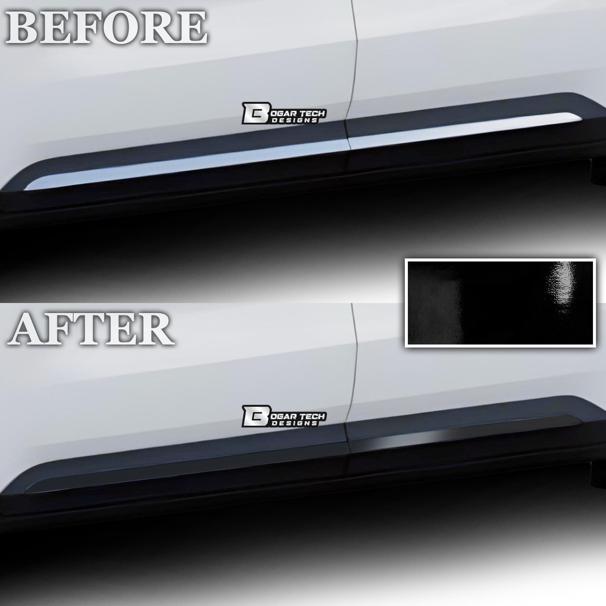 Vinyl Chrome Delete Grille Side Window Rear Blackout Decal Stickers Overlay Film Fits Kia Carnival 2022 - 2025 - Bogar Tech Designs