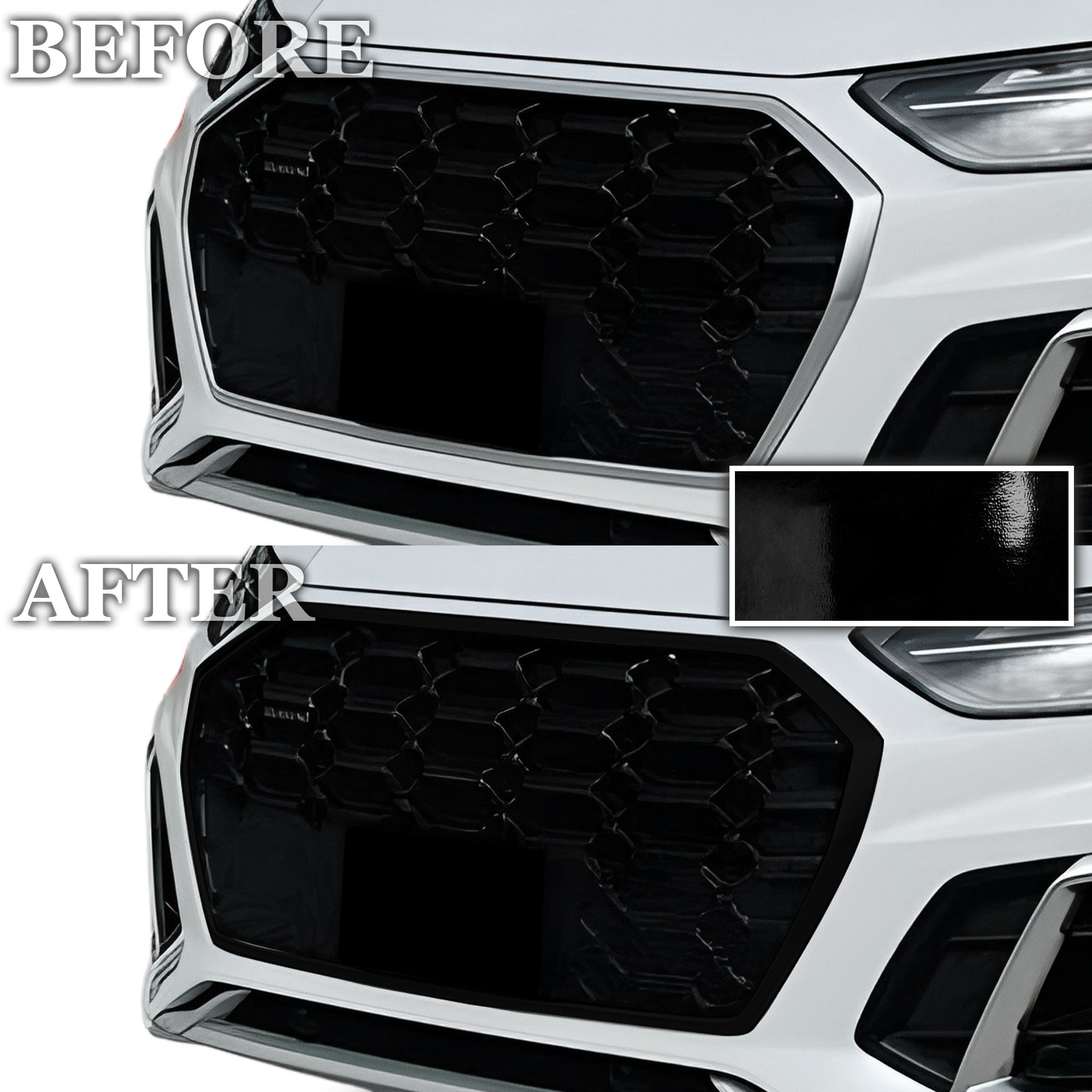 Audi Q5 2019-2025 Blackout Chrome Delete Kit - Precut Gloss Black Vinyl Overlays